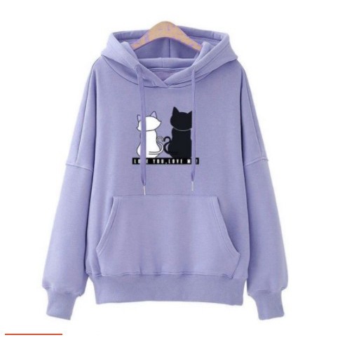 SWEATER HOODIE WANITA KOREA KEKINIA PROMO 2021/ Basic Sweater Wanita - Sweater Wanita Kekinian-lilac