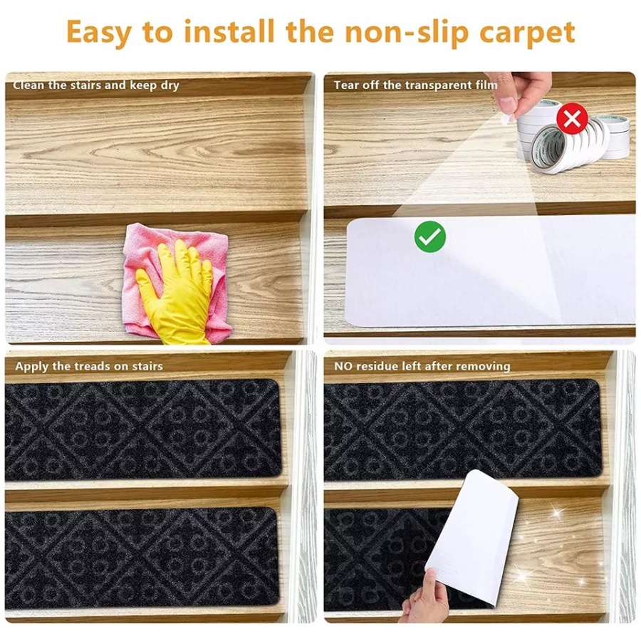 NA - Keset Tangga Anti Selip Dekorasi Alas Tangga Stair Tread Mats KT-2