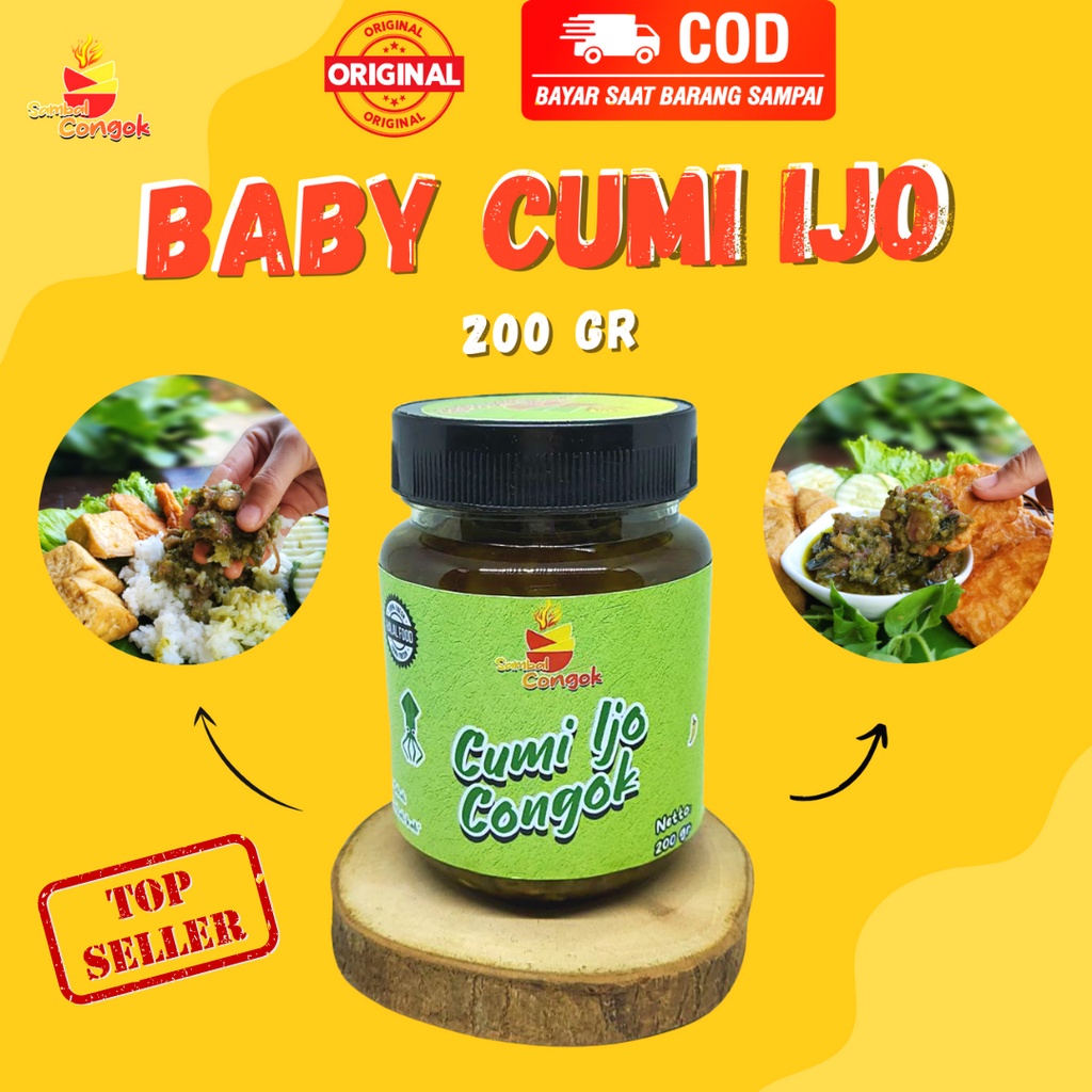 

Sambal Congok - Sambal Baby Cumi Ijo Pedas Asin 200gr