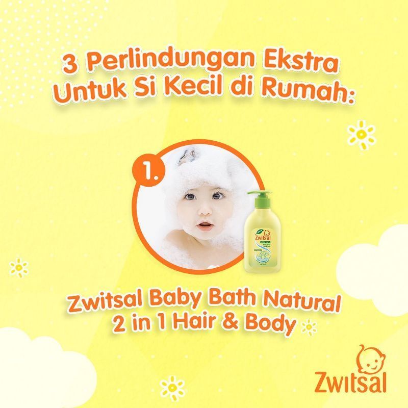 zwitsal refill 450ml baby bath hair &amp; body/sabun mandi zwitsal 450ml