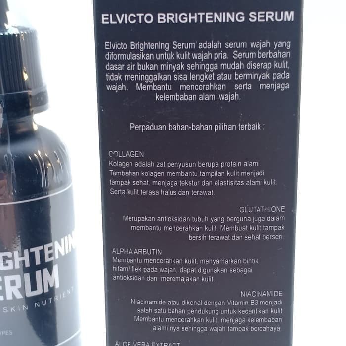 ELVICTO BRIGHTENING SERUM 30 ML PENCERAH WAJAH PRIA SERUM ELVICTO MENCERAHKAN SUDAH BPOM