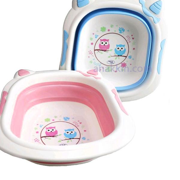 Baby Safe Foldable Wash Basin/ tempat mandi bayi portable/ ember mandi - pink