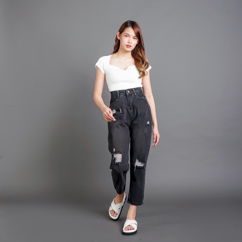 [LUXE.DLABEL] LIONEL JEANS | Celana Jeans Wanita Highwaist Jeans Boyfriend Jeans Baggy Jeans Import