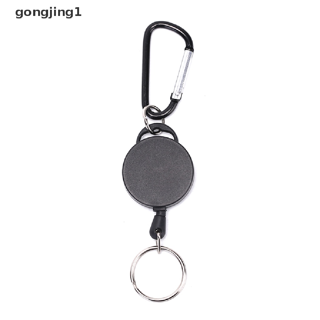 Ggg Gantungan Kunci / Kartu Identitas Retractable Warna Hitam