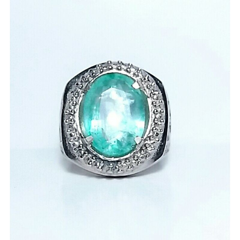 Batu zamrud kolombia natural emerald plus memo origin