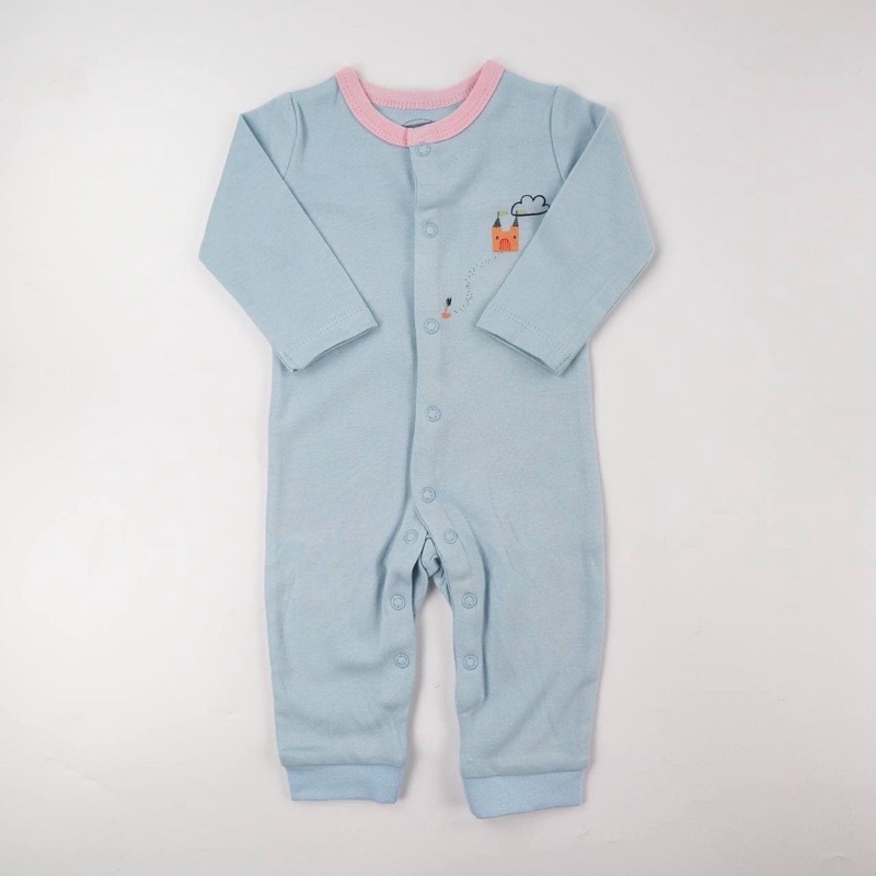 BABY K2 - Sleepsuit Buka Kaki isi 3 Pcs Motif Castle