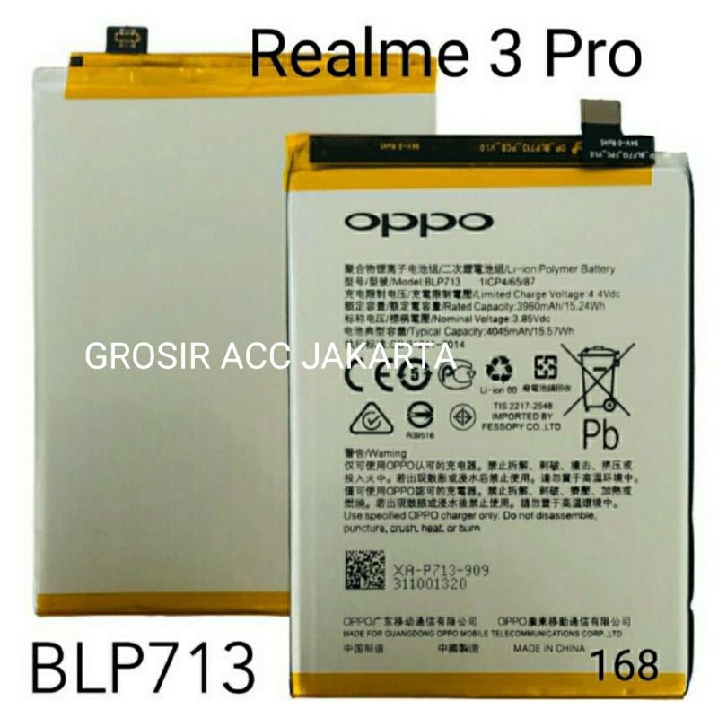 BATERE BATERAI BATERE BATRE REALME 3 PRO RELME 3 PRO BLP713 ORIGINAL