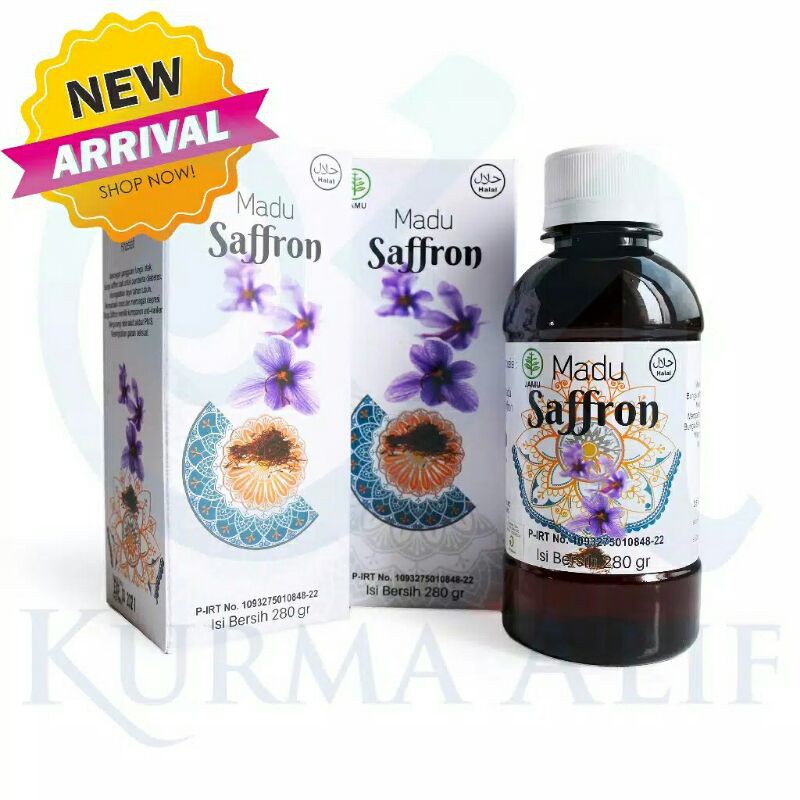 

MADU SAFFRON. MADU PLUS PUTIK BUNGA SAFFRON 280GR IZIN POM