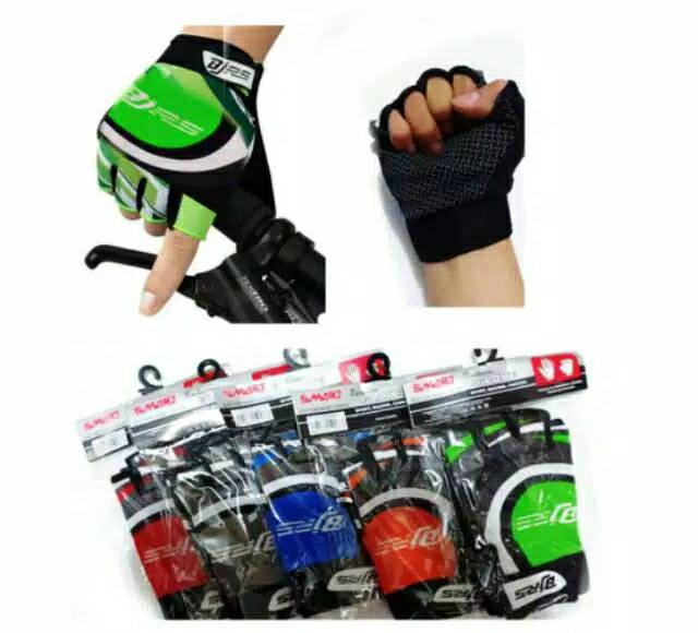 Sarung tangan motor gowes bjrs black solid dan kombi gloves berkendara