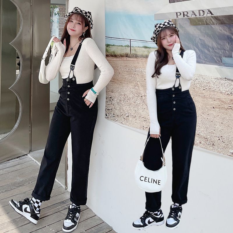 jeans higwaist celana overall wanita/celana kodok