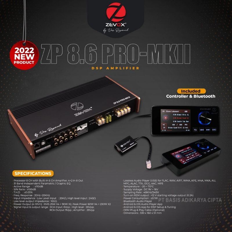 Digital Signal Processor DSP ZEVOX ZP 8.6 PRO-MKII By VOX Research