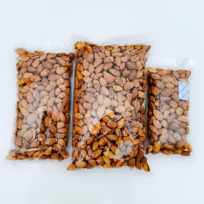 

Almond Roasted -Netto 500Gr / Kacang Almond Almon Panggang Inshall Usa Premium