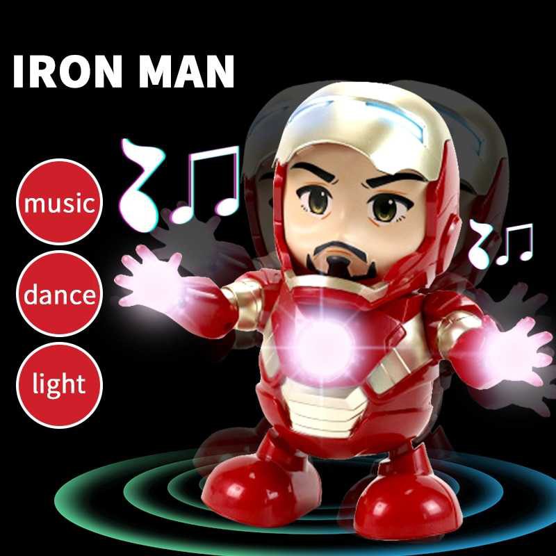 MEET MOOD Mainan Robot Dance Disco Action Figure Avenger Iron Man M160 Merah