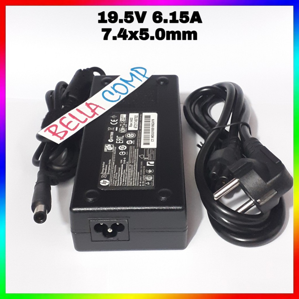 Adaptor Charger HP Pavilion TouchSmart 23-h029c, HP ENVY DV4 DV6 DV7 SERIES 19.5V 6.15A 120W 7.4X5.0