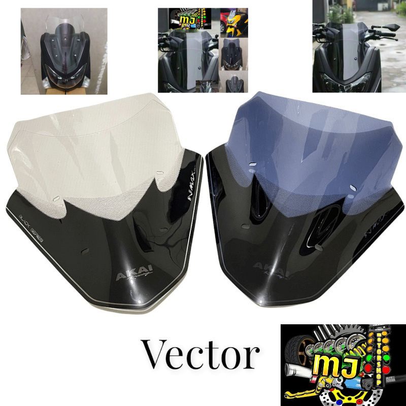 Winshield Nmax Vektor Akai Black series / Visor Nmax Model Vektor Akai Black Series-mj_motorshop