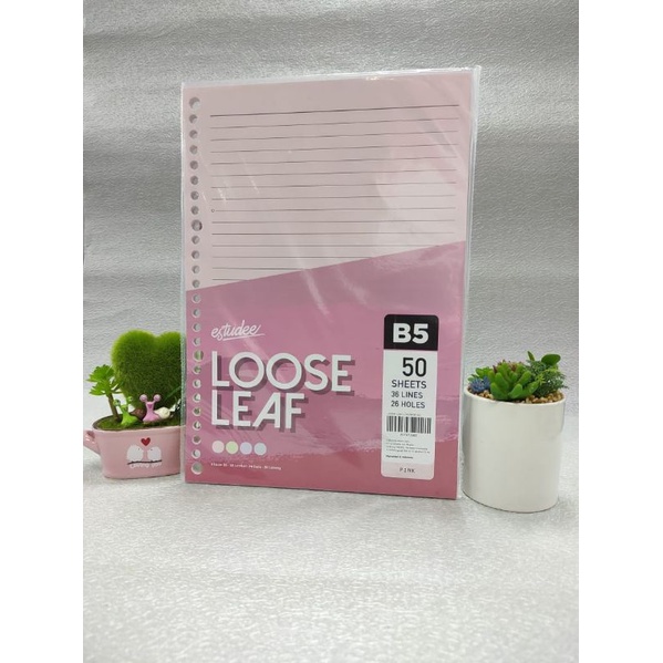 

Estudee loose leaf color B5-50 pink