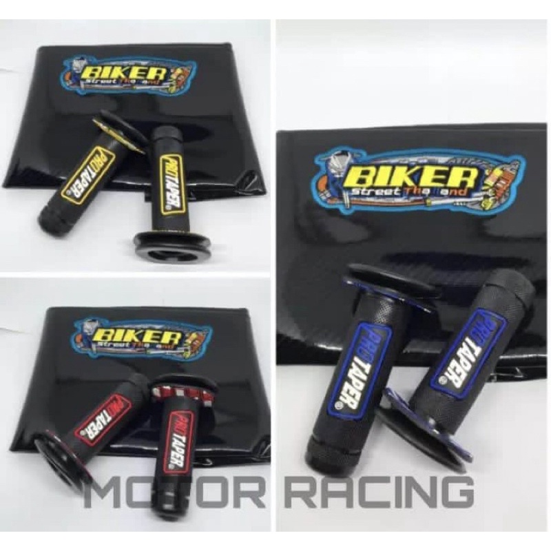 Paket Motor Kulit Jok Carbon + Handgrip Protaper # 3 Warna