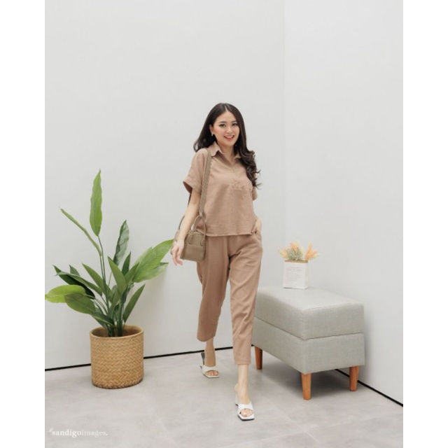 Alize linen set / baju santai baju kerja pakaian wanita keren