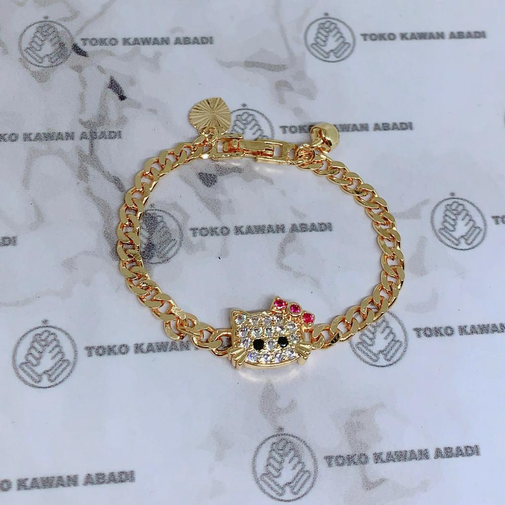 Xuping Gold Gelang Tangan Anak Perempuan Model Bangkok Mickey *21