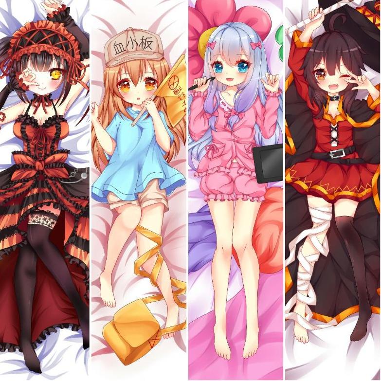 [KODE IH8DR] custom bantal boneka dakimakura mini anime zerotwo rem mikasa asuna megumin sinon levi 