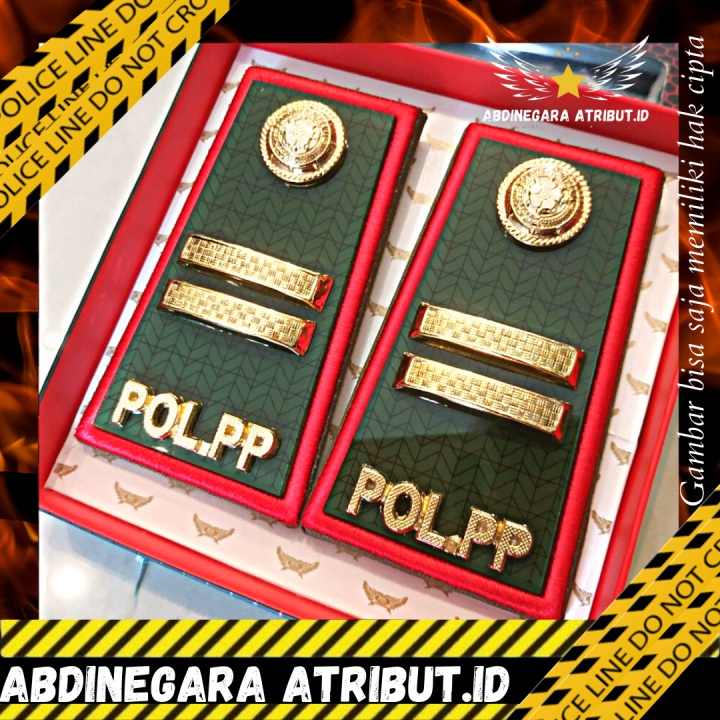 

Pangkat SATPOL PP PDH 3B Mika Kilap Glossy Lis Merah Cod Perlengkapan Abdinegara Atribut