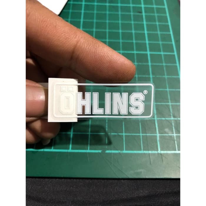 Sticker Shock Stiker Ohlins Upsidedown Depan putih