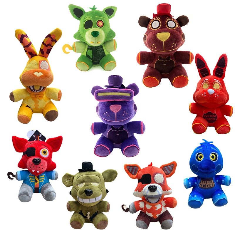 2022 Mainan Boneka Stuffed Plush FNAF Freddy Bear Foxy Chica Badut Bonnie Kawaii Untuk Hadiah Ulang Tahun Anak