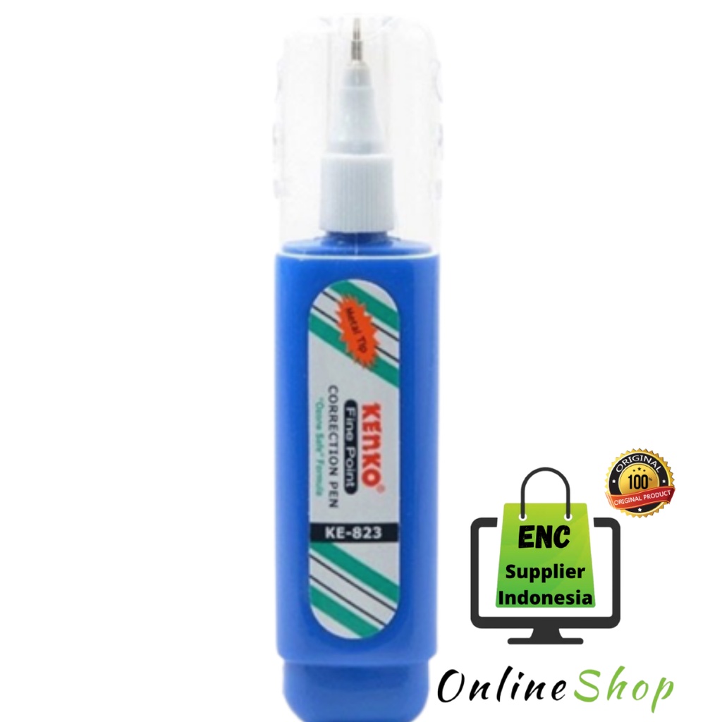 

KENKO 1 buah Tip ex ke-823 pen cair ujung besi ke 823 correction tape x ke823 penghapus pen per pcs - enc.sup