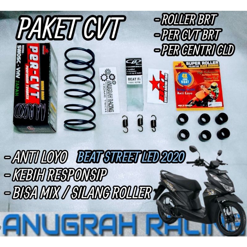 PAKET CVT KIRIAN BRT & CLD HONDA BEAT STREET LED 2020 ROLLER RACING BRT 11 12 13 14 15 GRAM PER CVT 