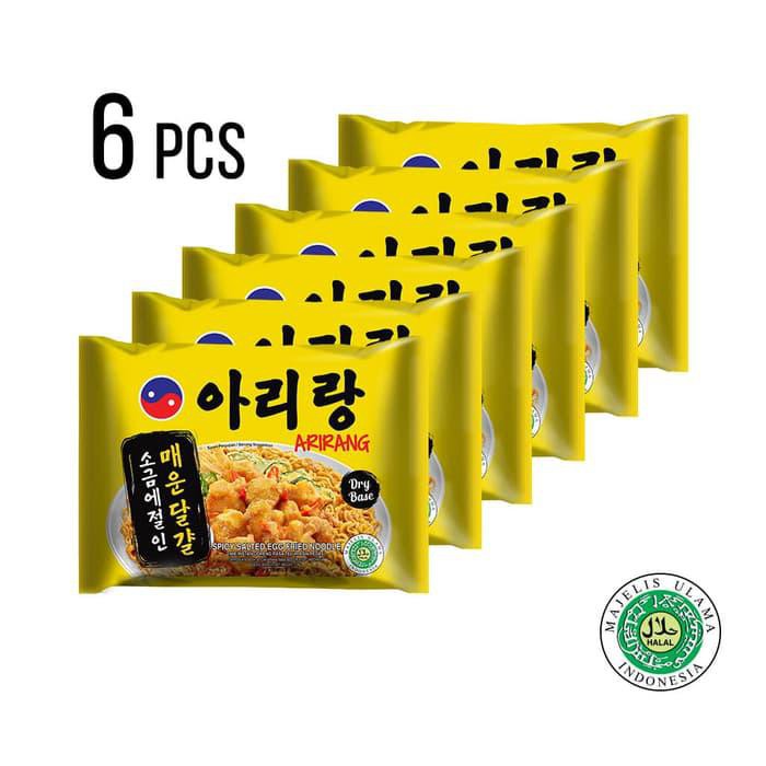 

HABISIN STOCK MIE KOREA ARIRANG SPICY SALTED EGG FRIED NOODLE PAKET ISI 6 PCS GROSIR