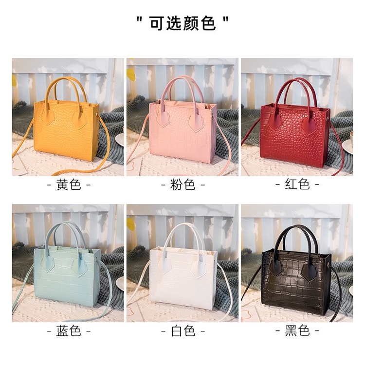 Tas Selempang Korea Wanita Motif Kulit Buaya Woman Bag Bahu Fashion Import Asli A13