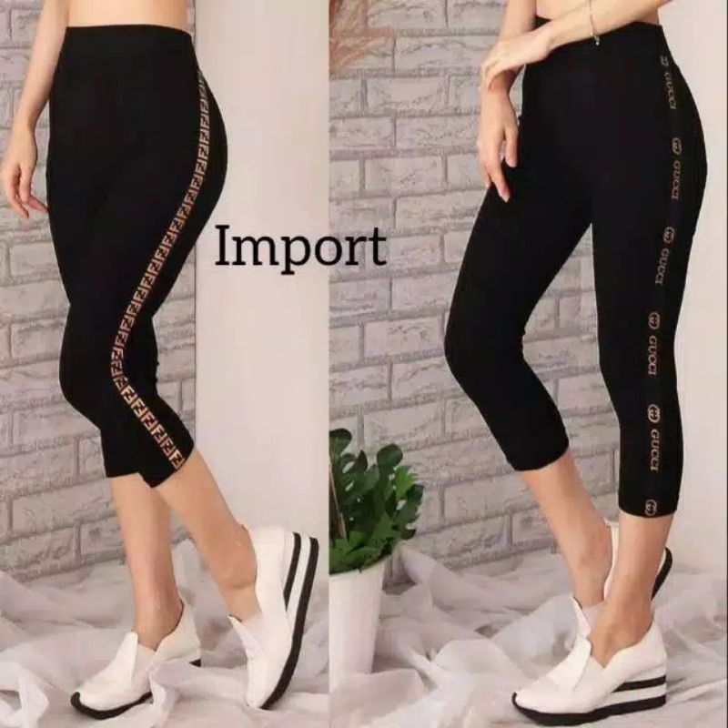 NEW LEGGING IMPORT 7/8 list coklat