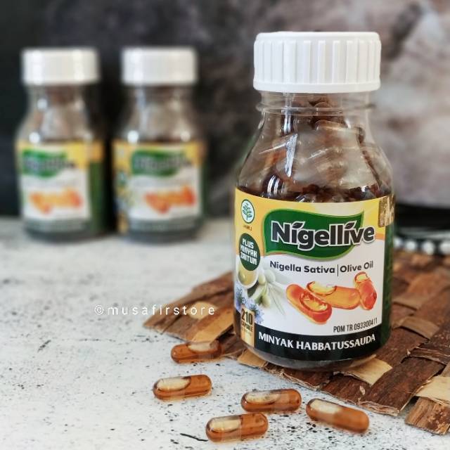 Habbatussauda nigellive oil plus zaitun 200 kapsul