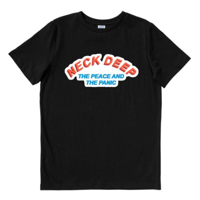 KAOS NECK DEEP THE PEACE AND THE PANIC FONT GILDAN COD UNISEX