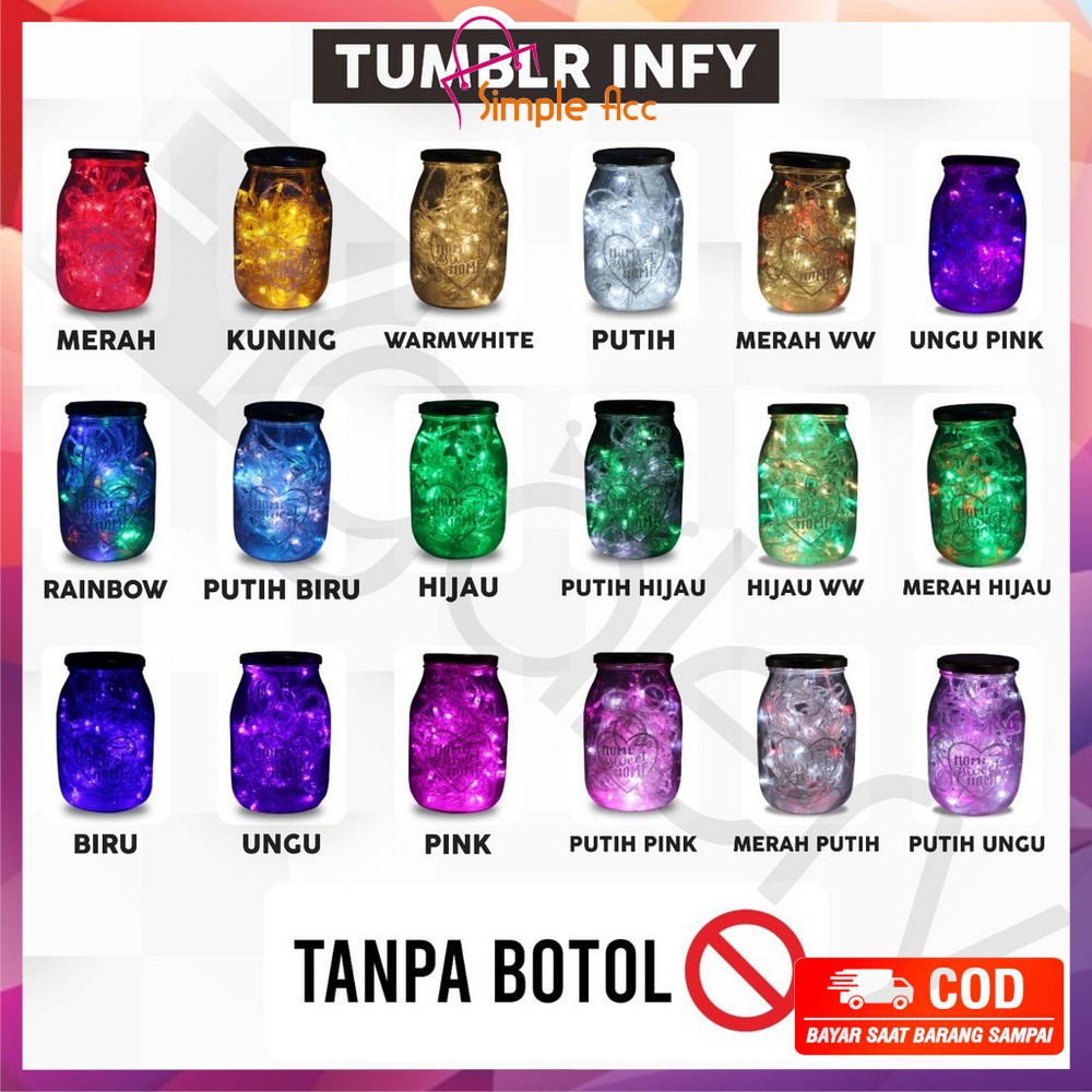 *COD* DO-C17 C199 Lampu Tumblr Light Led 10 Mtr OPP 100 LED 50 LED Lampu Hias Dekorasi Kamar Hiasan-1