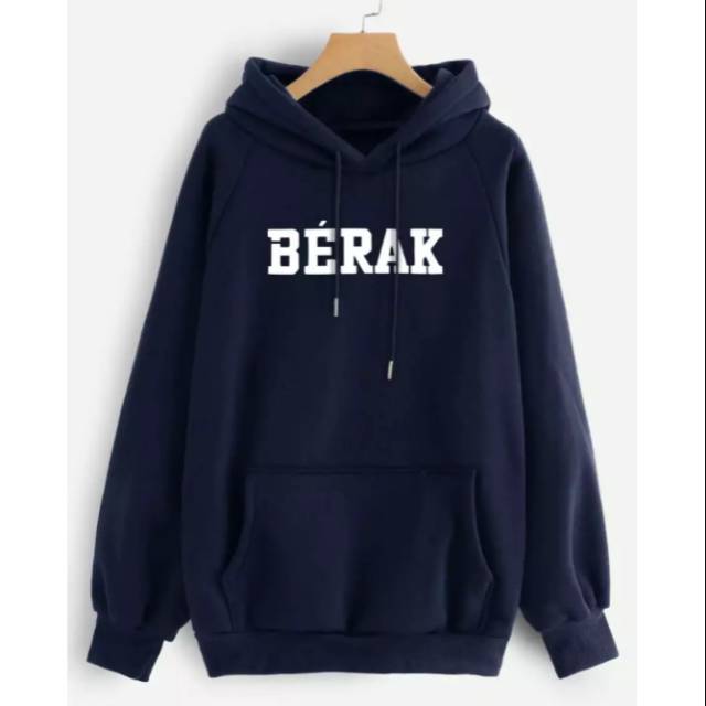 Sweater hoodie navy berak