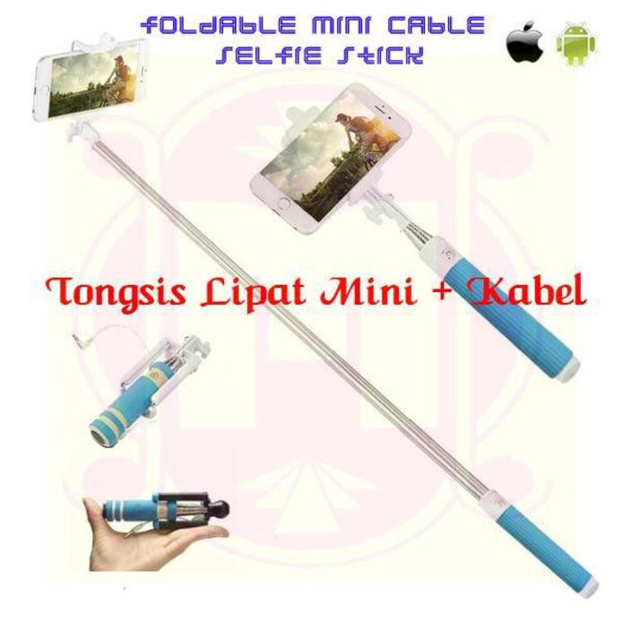 Tongsis Lipat Mini + Kabel Utk Hp & Android Best Quality