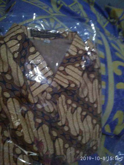Kemeja Batik Pria Jumbo 3l / Big Size Semi Sutra Furing Katun Lengan Panjang