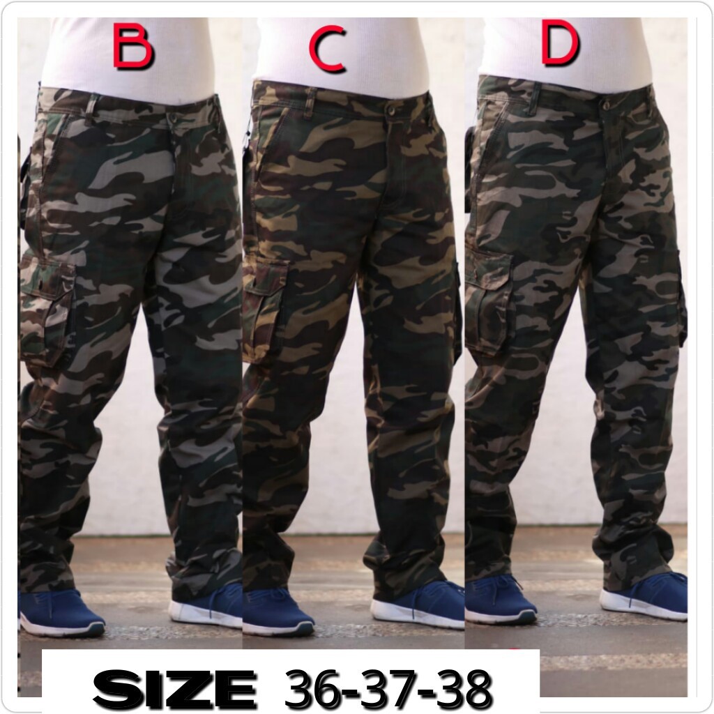 CELANA CARGO PANJANG LORENG ARMY