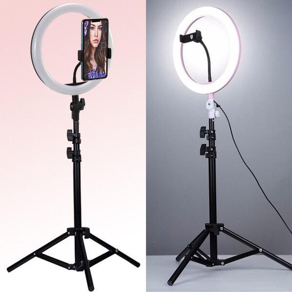 (COD)  RING LIGHT LED 26 CM Make Up Lampu Ringlight + Tripod 2.1 Meter live TIKTOK