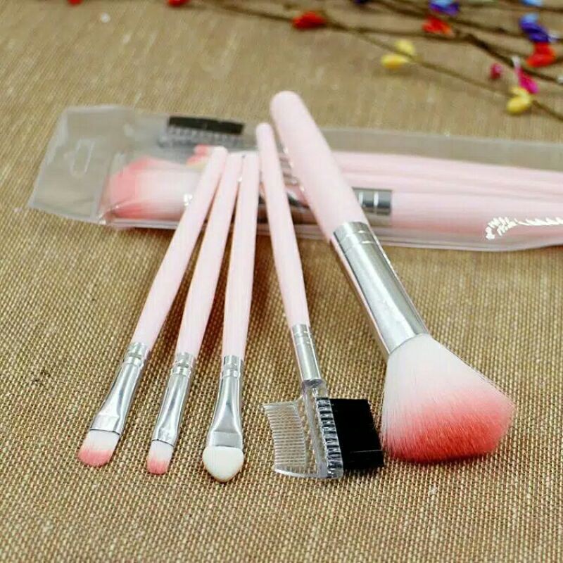 ALAT MAKE UP BRUSH 5 IN 1/ KOSMETIK IMPORT/ KUAS MAKEUP/ ALAT KECANTIKAN PERAWATAN WANITA