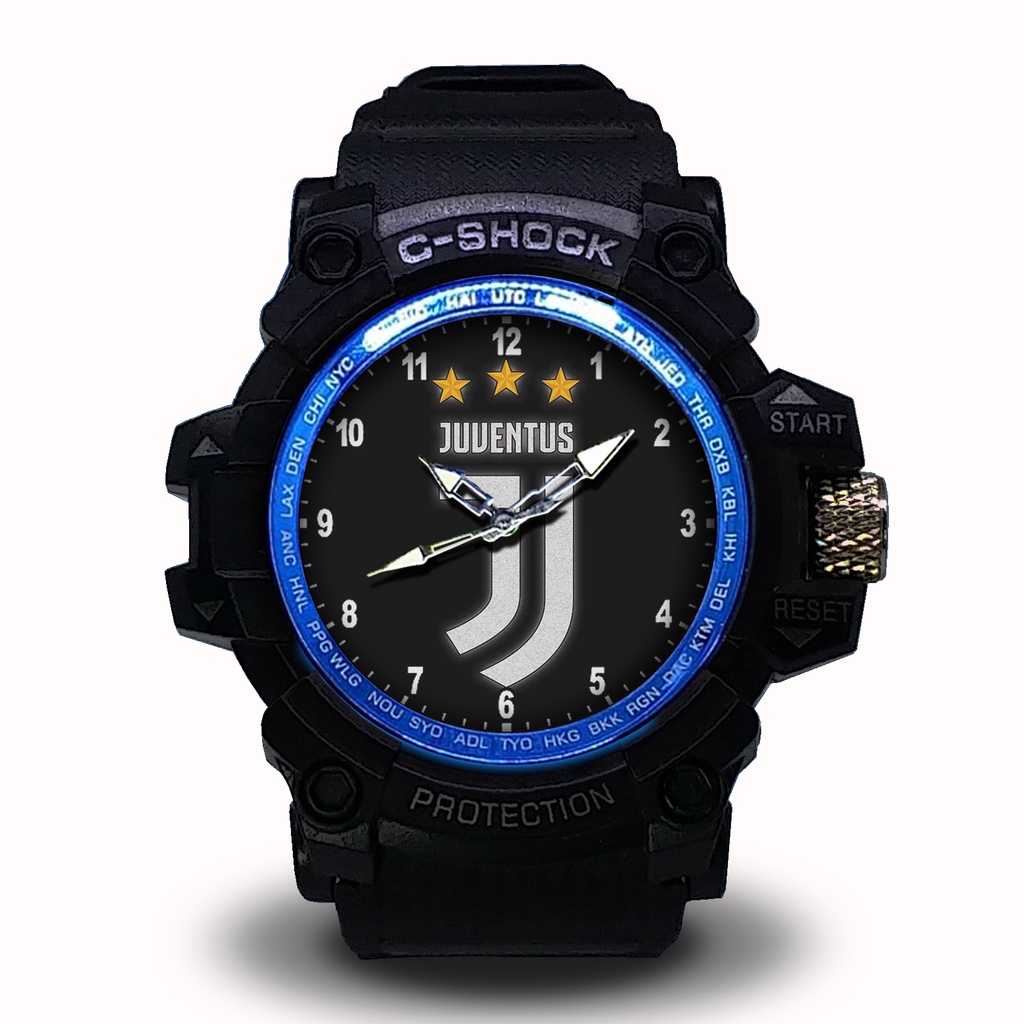 Jam Tangan Juventus Logo New Outdoor Anti Air List Putih