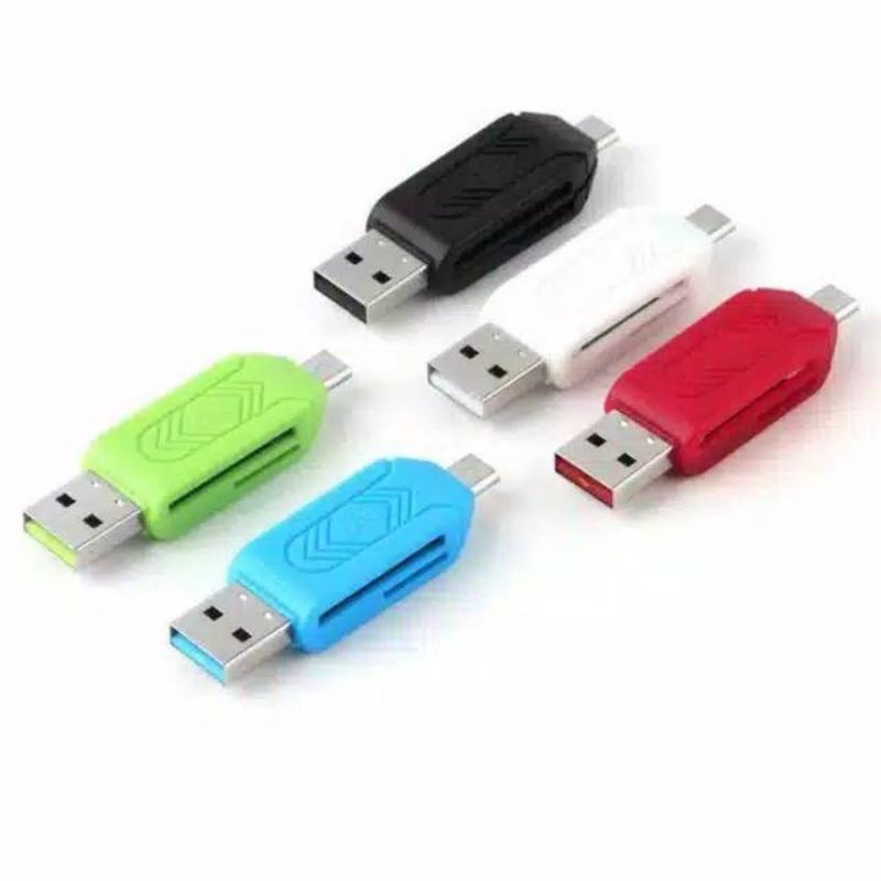 Card Reader OTG + USB 2in1 Slot Micro SD / USB Transfer Data HP