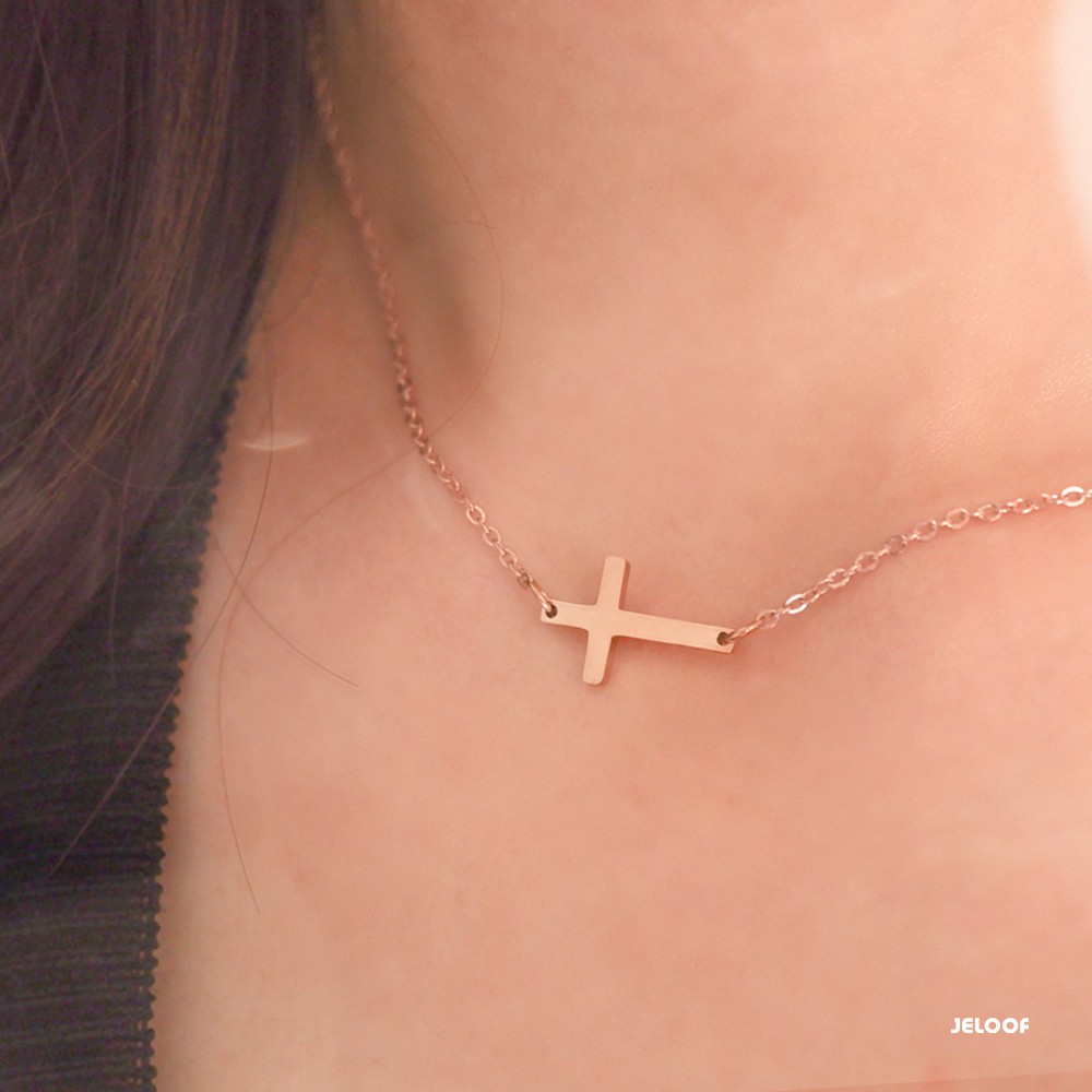 Jeloof Kalung EEVA Rosegold | Stainless Steel Version (ANTIKARAT) | Eeva Necklace Kalung Sidecross