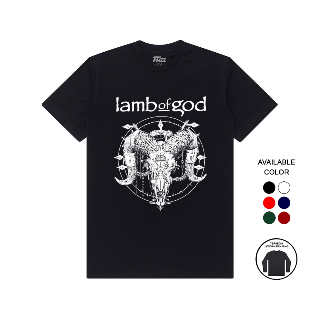 KAOS BAND METAL LAMB OF GOD T SHIRT BAJU DISTO MUSIK LOG PRIA WANITA ORIGINAL BANDUNG