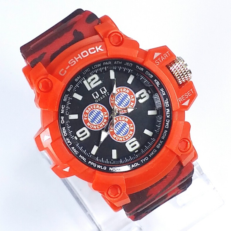 [LIMITED EDITION] JAM TANGAN BAYERN MUNCHEN STRAP ARMY MERAH