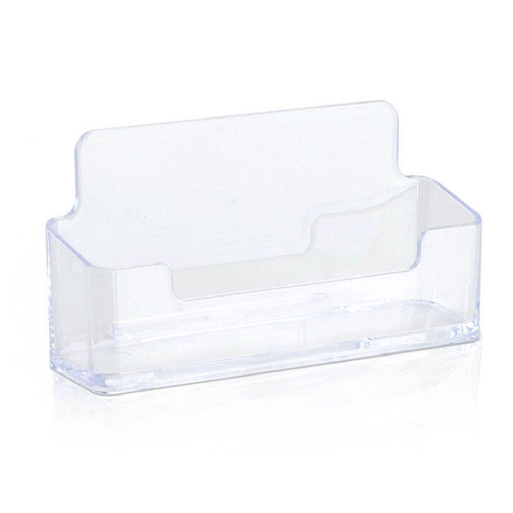 QUINTON Office Supplies Business Card Holder Acrylic Desktop Storage Box Card Display Stand Desk Accessories Memo Clip Holder Transparent Desk Shelf Box Desk Storage Stand Clear Desk Business Holders/Multicolor