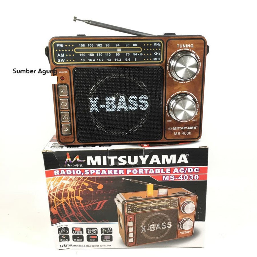 Mitsuyama MS4030 RadioSpeaker Portable AC DC Senter Besar FM AM SW