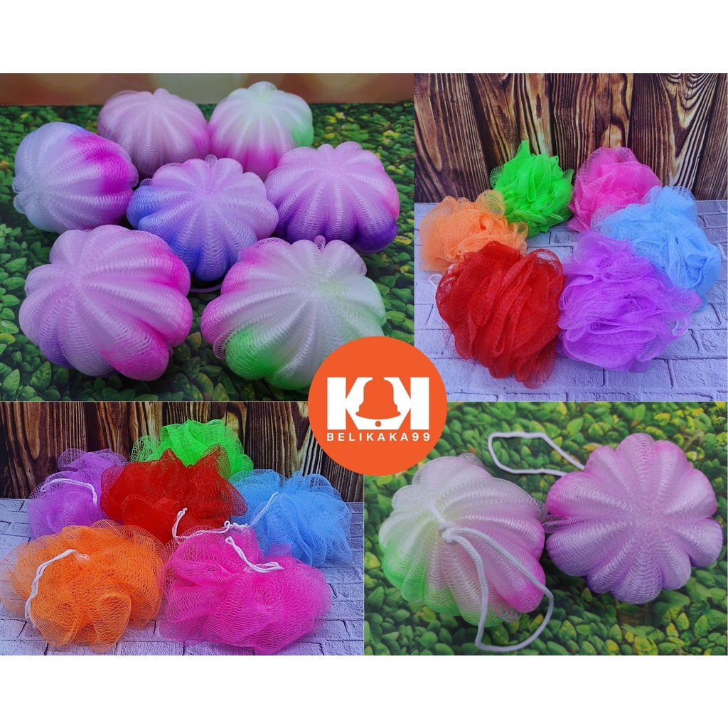 SPONS MANDI JARING LABU BUSA BESAR 35 GRAM / BUSA MANDI SPONS / BATH SPONGE / SPONS MANDI LABU / SPONS MANDI JARING BESAR / SPONS MANDI JARING KECIL