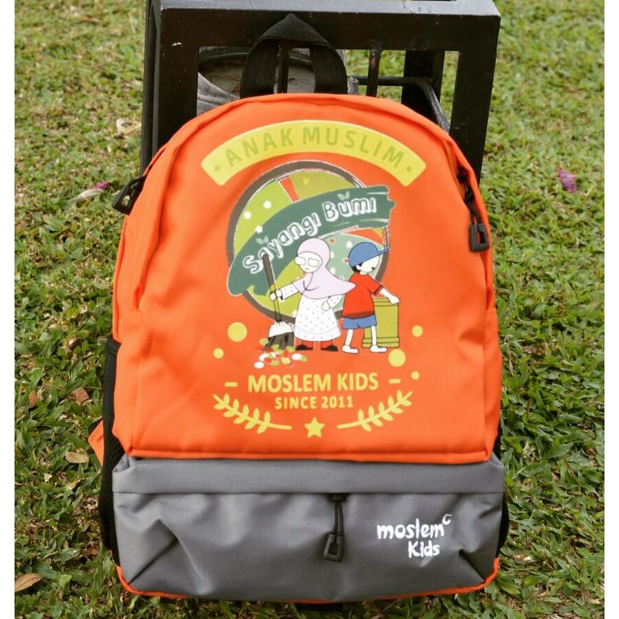 Tas Sekolah Ransel Anak Play Group PG TK SD Small Bagpack Muslim Sayangi Bumi
